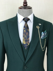 Bojoni Amato Slim Fit Green Suit