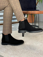 Load image into Gallery viewer, Bojoni Lorentti Black Suede Chelsea Boots-baagr.myshopify.com-shoes2-BOJONI
