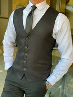 Load image into Gallery viewer, Forenza Black Slim Fit Wool Vest-baagr.myshopify.com-suit-BOJONI
