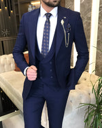Load image into Gallery viewer, Bojoni Montreal Slim Fit Navy  Blue Suit
