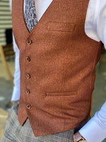 Load image into Gallery viewer, Forenza Brown Slim Fit Wool Vest-baagr.myshopify.com-suit-BOJONI
