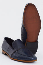 Load image into Gallery viewer, Bojoni Dover Navy Blue Loafers

