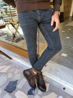 Load image into Gallery viewer, Frezo Navy Blue Slim Fit Ripped Jeans-baagr.myshopify.com-Pants-BOJONI
