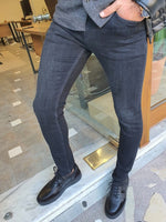 Load image into Gallery viewer, Frezo Black Slim Fit Jeans-baagr.myshopify.com-Pants-BOJONI
