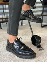 Load image into Gallery viewer, Argeli Black Laced Derby-baagr.myshopify.com-shoes2-BOJONI
