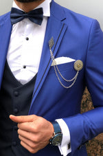 Load image into Gallery viewer, Luca Slim-Fit Suit Vest Sax-baagr.myshopify.com-suit-BOJONI
