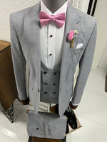 Load image into Gallery viewer, Louis Slim Fit High Quality Grey Business Suit
