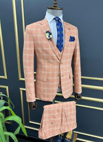 Load image into Gallery viewer, Rick Slim Fit Plaid Tile Striped Suit
