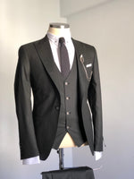 Load image into Gallery viewer, Degas Woolen All Black Suit-baagr.myshopify.com-suit-BOJONI
