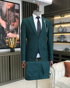 Bojoni Montreal Slim Fit Green Suit