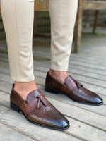 Load image into Gallery viewer, Bojo Brown Leather Tasseled Shoes-baagr.myshopify.com-shoes2-BOJONI
