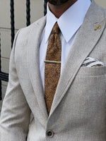 Load image into Gallery viewer, Bojoni Astoria Slim Fit High Quality Pointed Collar Beige Blazer
