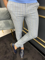 Load image into Gallery viewer, Bojoni Uluwatu Slim Fit Blue Striped Trouser
