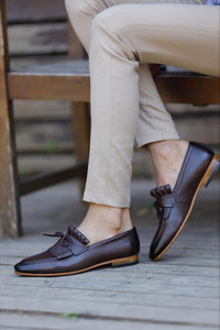 Bojoni Uluwatu Double Buckled Brown Detailed Loafer