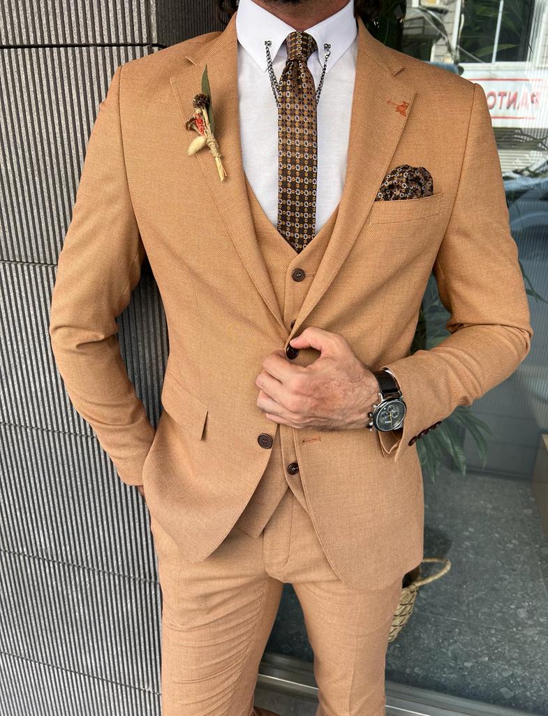 Ace New Season Slim Fit Brown Suit