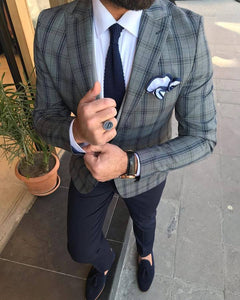 Daniel Gray Plaid Slim-Fit Suit-baagr.myshopify.com-3-BOJONI
