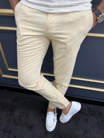 Load image into Gallery viewer, Bojoni Uluwatu Slim Fit Yellow Checkered Pique Trouser
