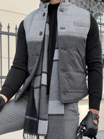 Load image into Gallery viewer, Bojoni Astoria Slim Fit Button Collared Inflatable Gray Vest/Jacket
