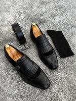 Load image into Gallery viewer, Bojoni Amato Neolite Sole Classic Black Tasseled Loafer
