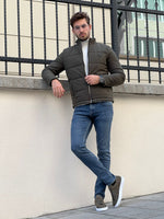Load image into Gallery viewer, Bojoni Astoria Slim Fit Double Sided Goose Down Khaki Winter Coat
