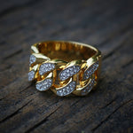 Load image into Gallery viewer, Diamond Cuban Link Ring-baagr.myshopify.com--BOJONI
