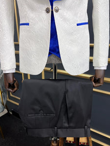 Rick Slim Fit Custom Design White Tuxedo