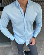 Load image into Gallery viewer, Giovanni Mannelli Slim Fit Blue Italian Fit Shirt
