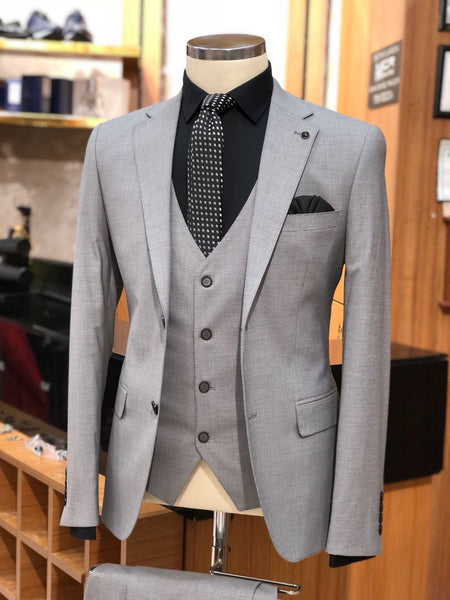 Crew Gray Slim Fit Suit | BOJONI