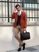 Load image into Gallery viewer, Bojoni Astoria Slim Fit High Quality Pointed Collar Tile Blazer
