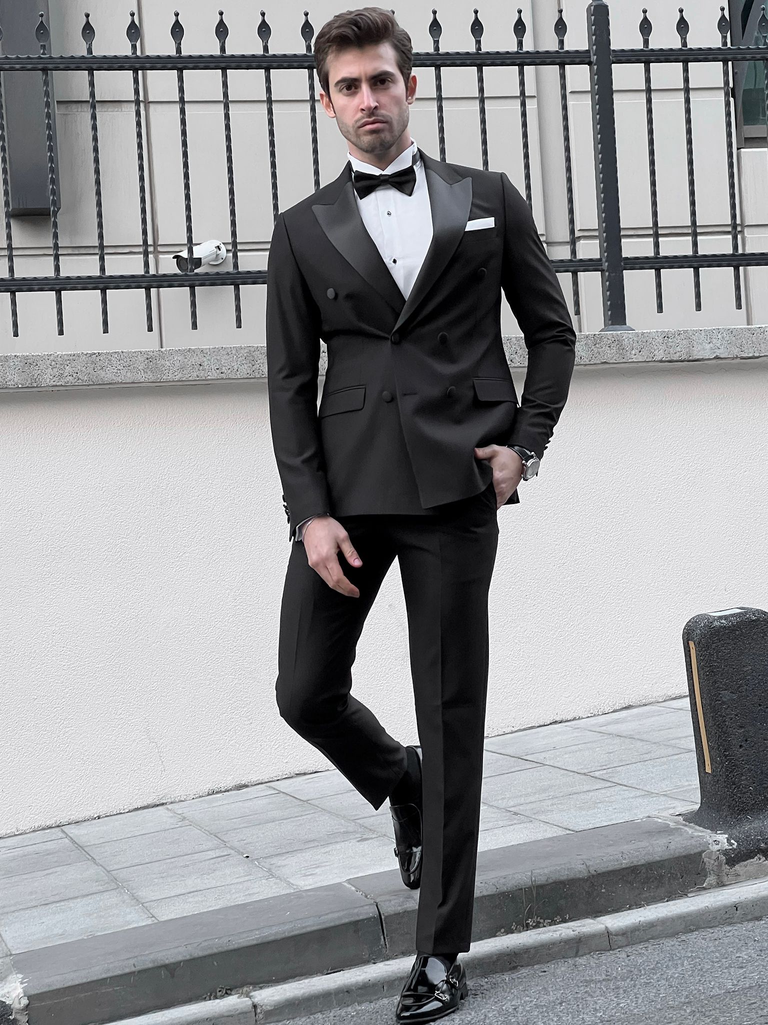 Louis Slim Fit High Quality Pointed Collared Double Breasted Tuxedo (Party Suit/Tuxedo)