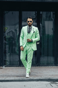 Bojoni Cagliari Green Slim-Fit Suit 3-Piece