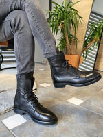 Load image into Gallery viewer, Lance Black Cap Toe Boots-baagr.myshopify.com-shoes2-BOJONI
