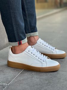 Giovanni Mannelli  White Leather Sneakers