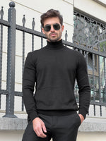 Load image into Gallery viewer, Bojoni Astoria Slim Fit Black Turtleneck Sweater
