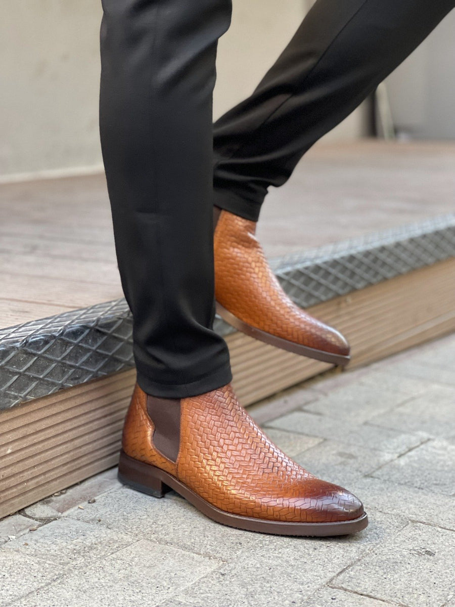 Bojo Staw Detailed Brown Leather Shoes | BOJONI