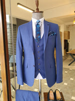 Load image into Gallery viewer, Argeli Blue Slim Fit Suit-baagr.myshopify.com-suit-BOJONI

