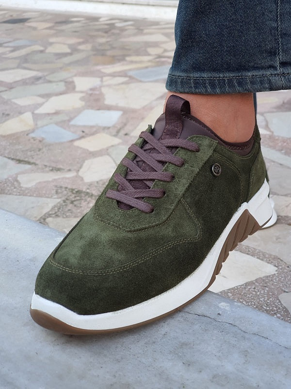 Galiardi Green Mid-Top Suede Sneakers-baagr.myshopify.com-shoes2-brabion