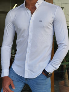 Bala White Slim Fit Long Sleeve Shirt-baagr.myshopify.com-Shirt-BOJONI
