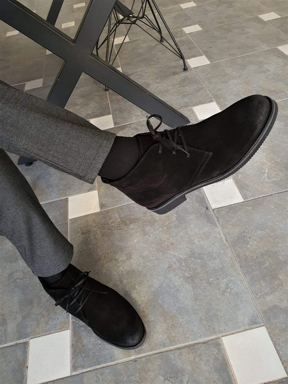 Anchorage Black Suede Chukka Boots | BOJONI Anchorage Black Suede Chukka Boots | BOJONI