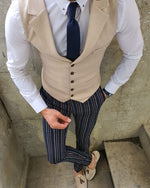 Load image into Gallery viewer, Bellingham Beige Slim Fit Vest-baagr.myshopify.com-suit-BOJONI
