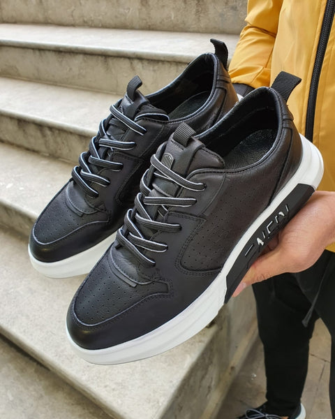 Bojo Bellingham Black Lace Up Sneakers | BOJONI