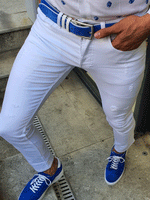 Load image into Gallery viewer, Bellingham White Slim Fit Handmade Ripped Jeans-baagr.myshopify.com-Pants-BOJONI
