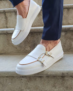 Load image into Gallery viewer, Detroit White Monk Strap Loafers-baagr.myshopify.com-shoes2-BOJONI
