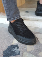 Load image into Gallery viewer, Moneta Black High-Top Suede Sneakers-baagr.myshopify.com-shoes2-brabion
