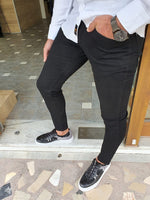 Load image into Gallery viewer, Mantova Black Slim Fit Jeans-baagr.myshopify.com-Pants-BOJONI
