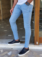 Load image into Gallery viewer, Bastoni Blue Slim Fit Jeans-baagr.myshopify.com-Pants-BOJONI
