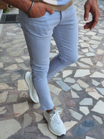 Load image into Gallery viewer, Forenzax Light Blue Slim Fit Jeans-baagr.myshopify.com-Pants-BOJONI
