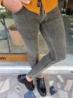 Load image into Gallery viewer, Bastoni Brown Slim Fit Jeans-baagr.myshopify.com-Pants-BOJONI
