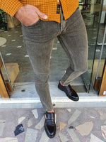 Load image into Gallery viewer, Bastoni Brown Slim Fit Jeans-baagr.myshopify.com-Pants-BOJONI
