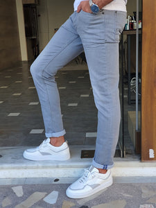 Forenzax Gray Slim Fit Jeans-baagr.myshopify.com-Pants-BOJONI
